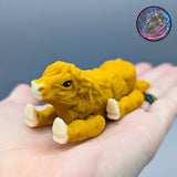 Baby Flexi Highland Cow Keychain - Kirsten M - We Print Miniatures