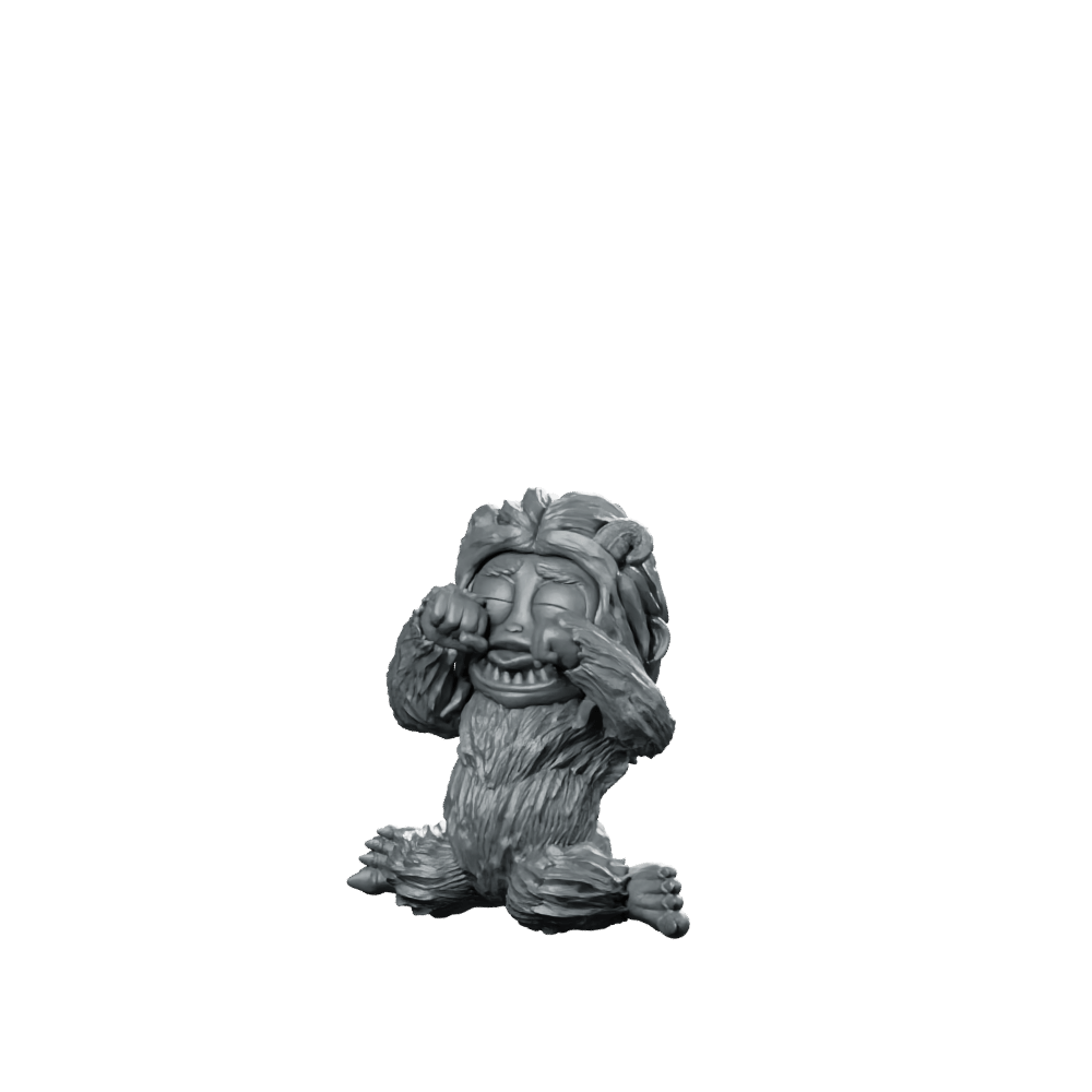 Baby Yeti Crying Crying Beast Mascot - Papsikels Miniatures - We Print Miniatures