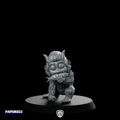 Baby Yeti Munching Gremlin Fish - Papsikels Miniatures - We Print Miniatures