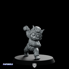 Baby Yeti Throwing Impish Beast - Papsikels Miniatures - We Print Miniatures