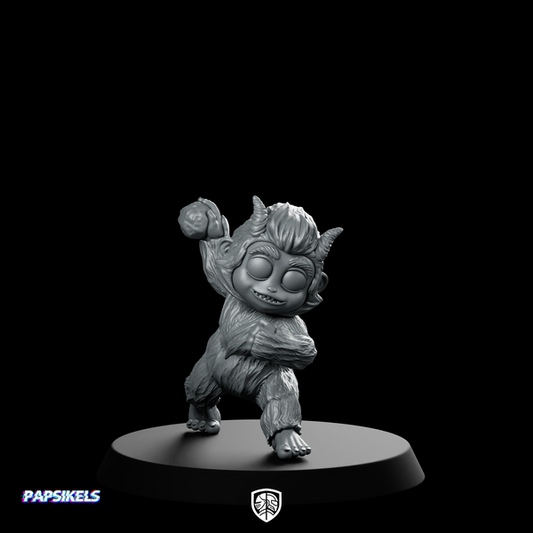 Baby Yeti Throwing Impish Beast