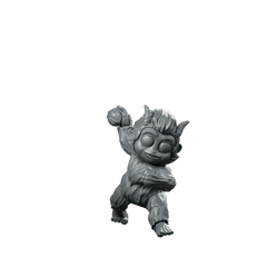 Baby Yeti Throwing Impish Beast - Papsikels Miniatures - We Print Miniatures
