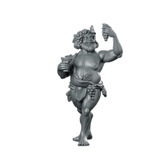 Bacchus Fantasy Miniature Dionysian Bard Tankard Grapes Miniature 360 Spin 01