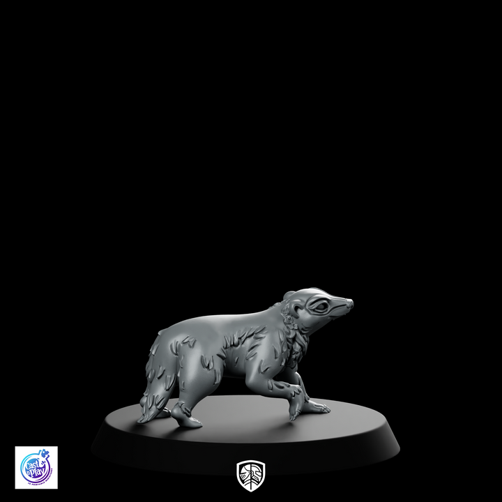 Badgg Bare A Badger Miniature Animal Companion Resin