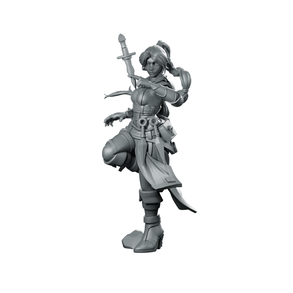 Balancing Dagger Miniature Acrobat Rogue Dagger - Wielder Character - CastNPlay - We Print Miniatures