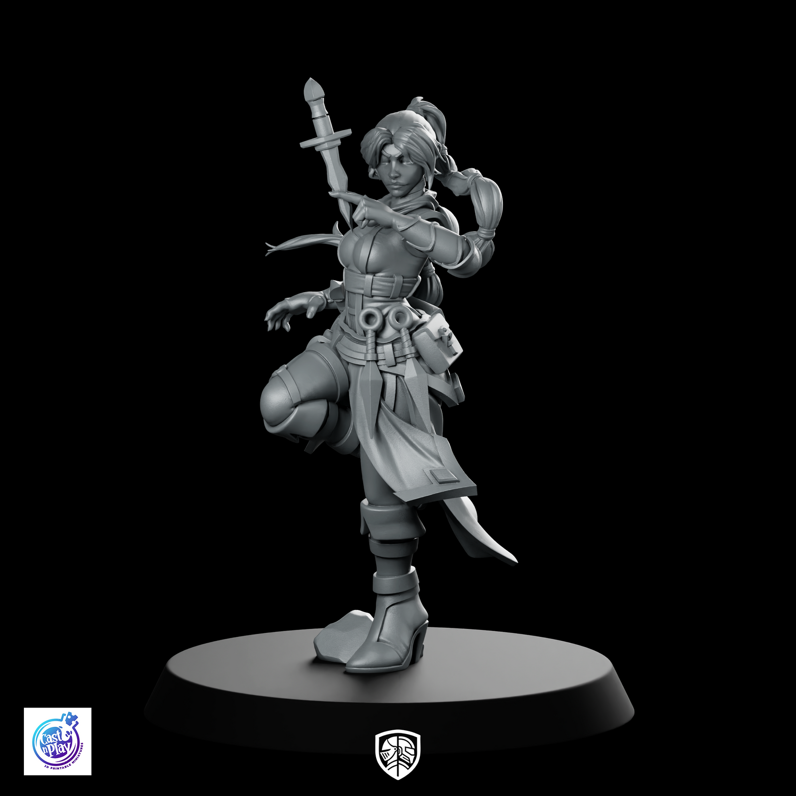 Balancing Dagger Miniature Acrobat Rogue Dagger-Wielder Character