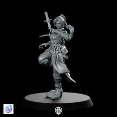 Balancing Dagger Miniature Acrobat Rogue Dagger - Wielder Character - CastNPlay - We Print Miniatures