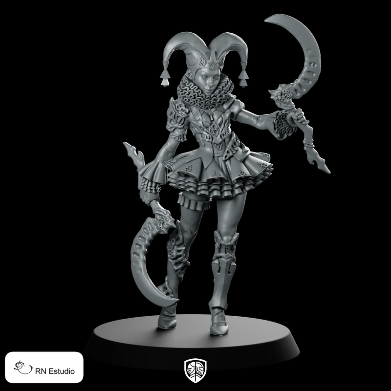 Ballerina Miniature Twin Scythe Jester Hero Fantasy