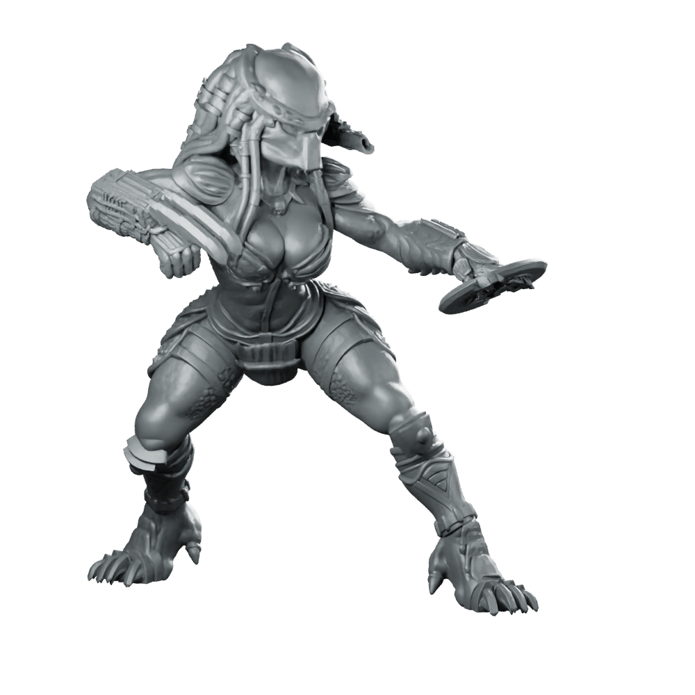 Bambini Vixen Plato Skull Hunter Miniature Cyberpunk Sci - Fi - Papsikels Miniatures - We Print Miniatures