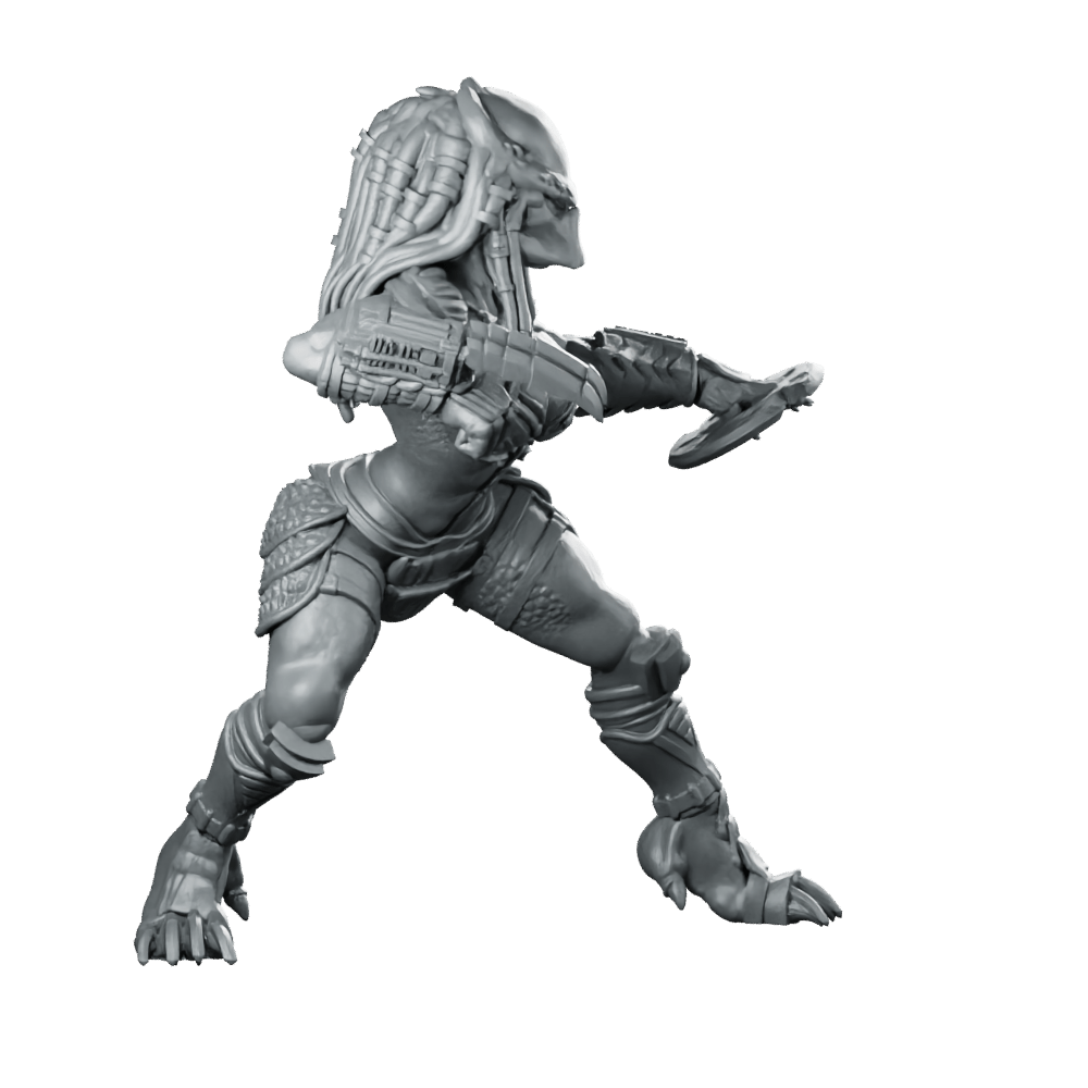 Bambini Vixen Plato Skull Hunter Miniature Cyberpunk Sci - Fi - Papsikels Miniatures - We Print Miniatures