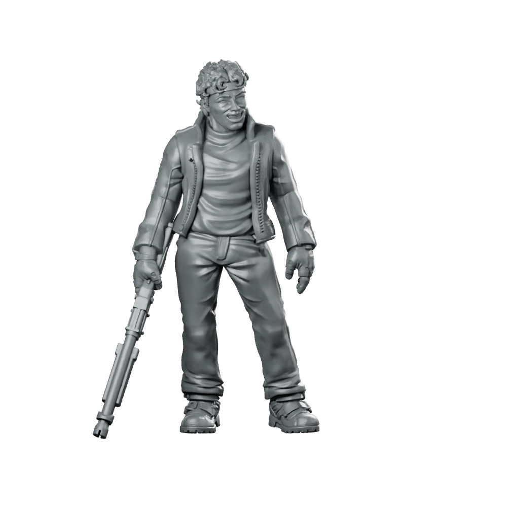 Bank Robber Dicky Miniature Sci-Fi Gang Heist Miniature 360 Spin 01