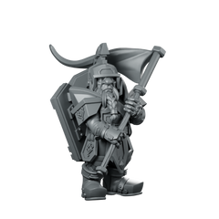 Bannerdwarf Sentinel Bartor Miniature Dwarf Flagbearer Leader Miniature 360 Spin 01