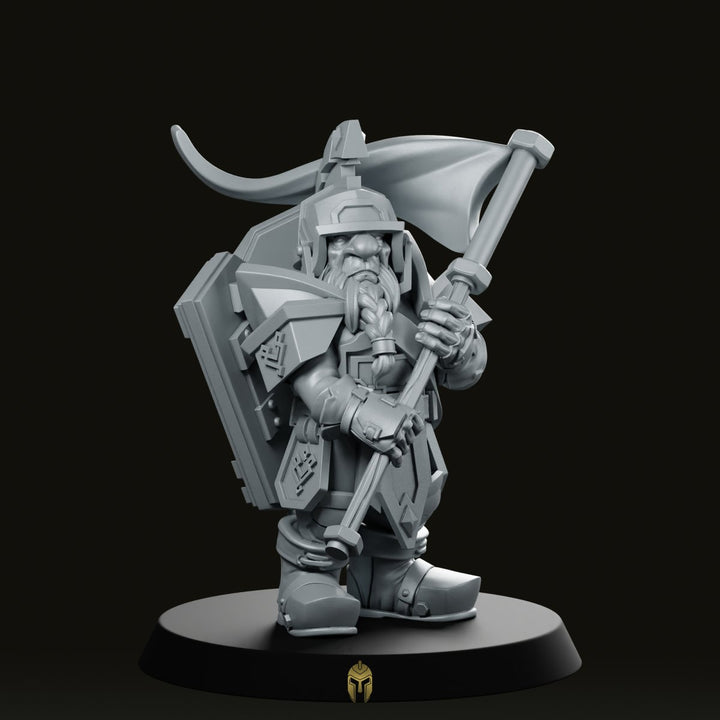 Bannerdwarf Sentinel Bartor Miniature Dwarf Flagbearer Leader