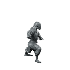 BaoHu Final 2 Cyberpunk Miniature Ninja Resin Figure Miniature 360 Spin 01