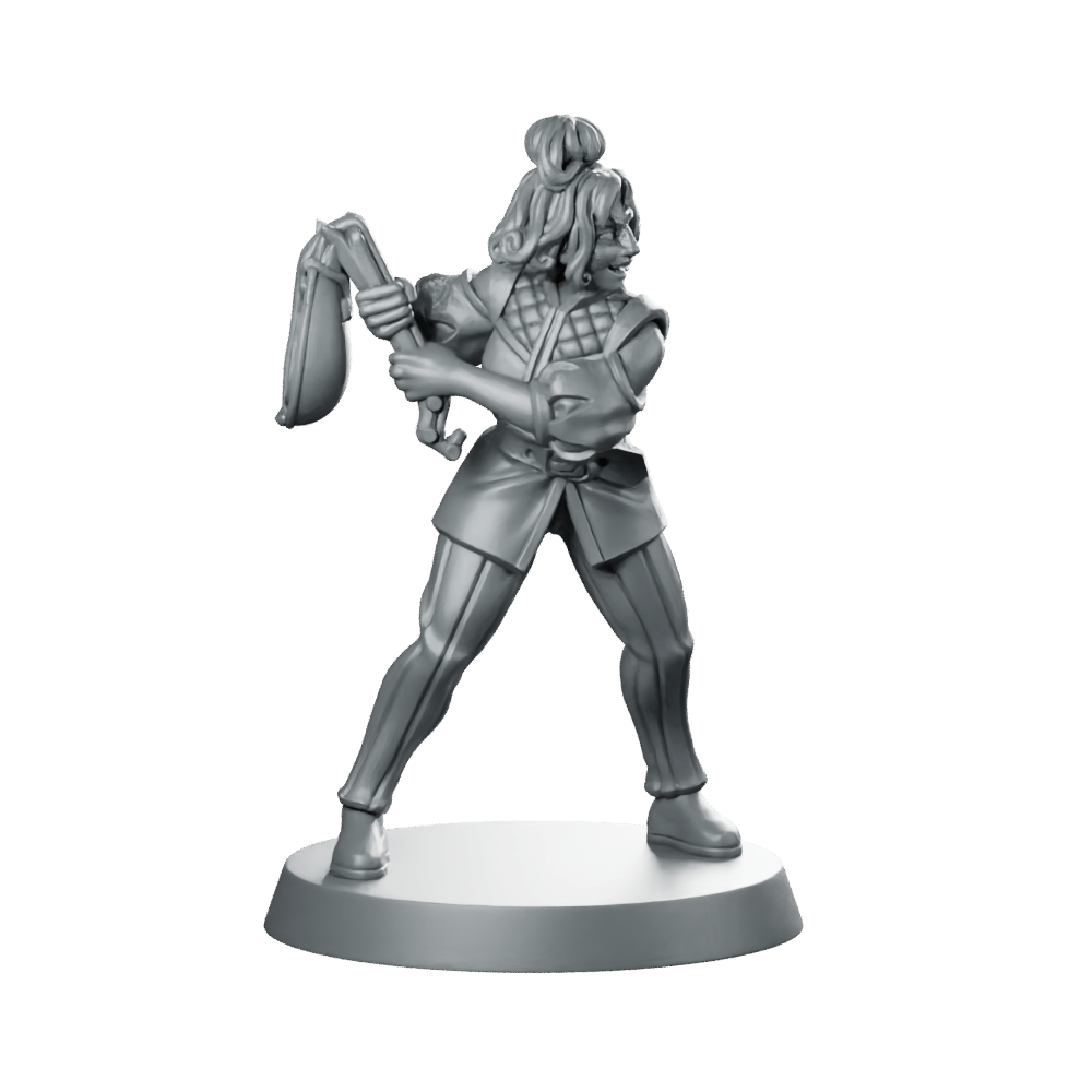 Bard Broken Lute Miniature Angry Fantasy RPG - Vae Victis - We Print Miniatures