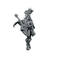Bard Chanting Miniature Female Fantasy Spellcasting Musician - CastNPlay - We Print Miniatures
