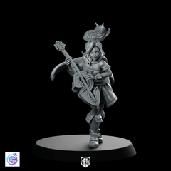 Bard Chanting Miniature Female Fantasy Spellcasting Musician - CastNPlay - We Print Miniatures