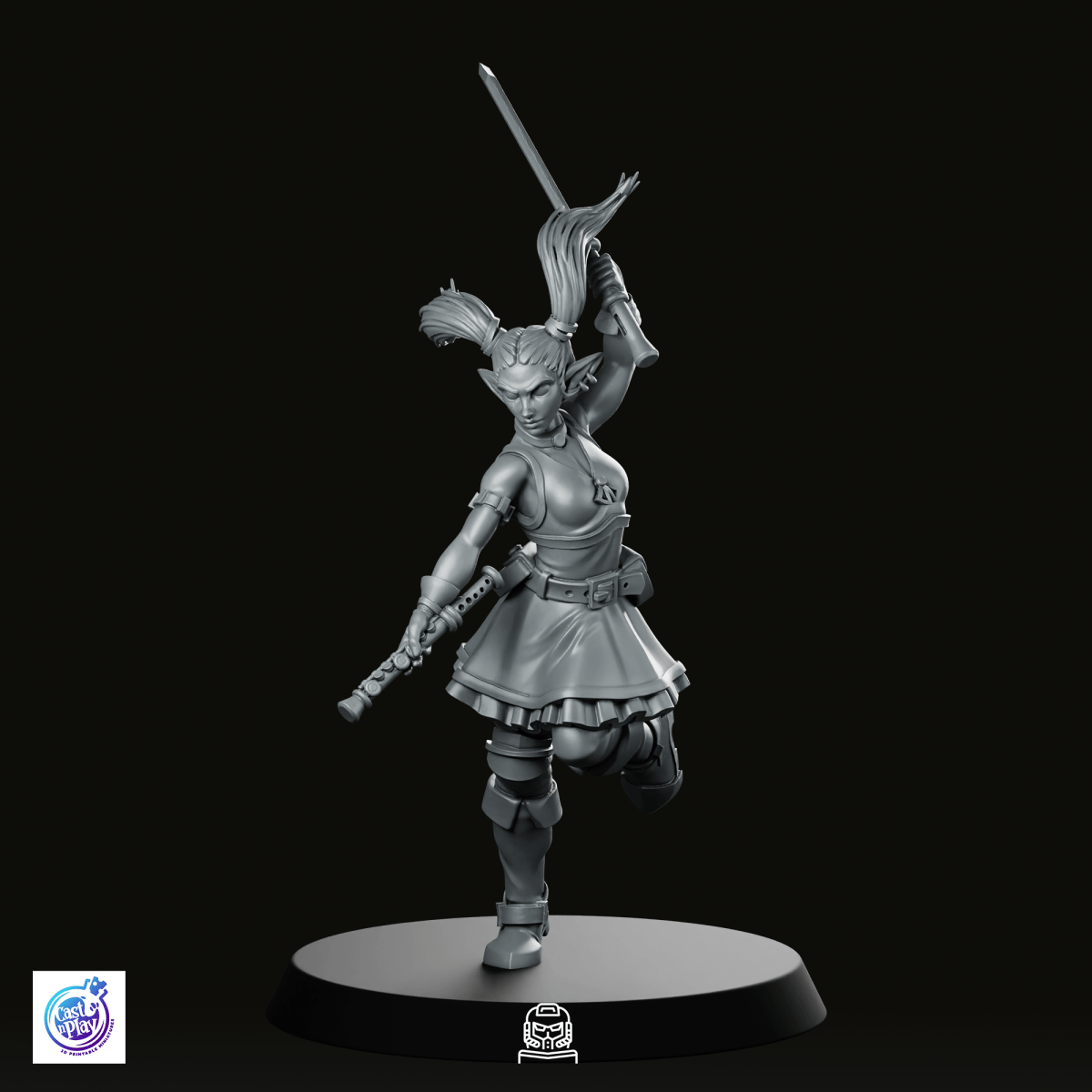 Bard Drawing Katana Miniature - CastNPlay - We Print Miniatures