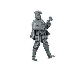 Bard Man Miniature Bard Troubadour Minstrel Miniature 360 Spin 01