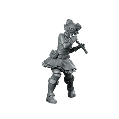 Bard Playing Flute Miniature Female Elf Musician - CastNPlay - We Print Miniatures