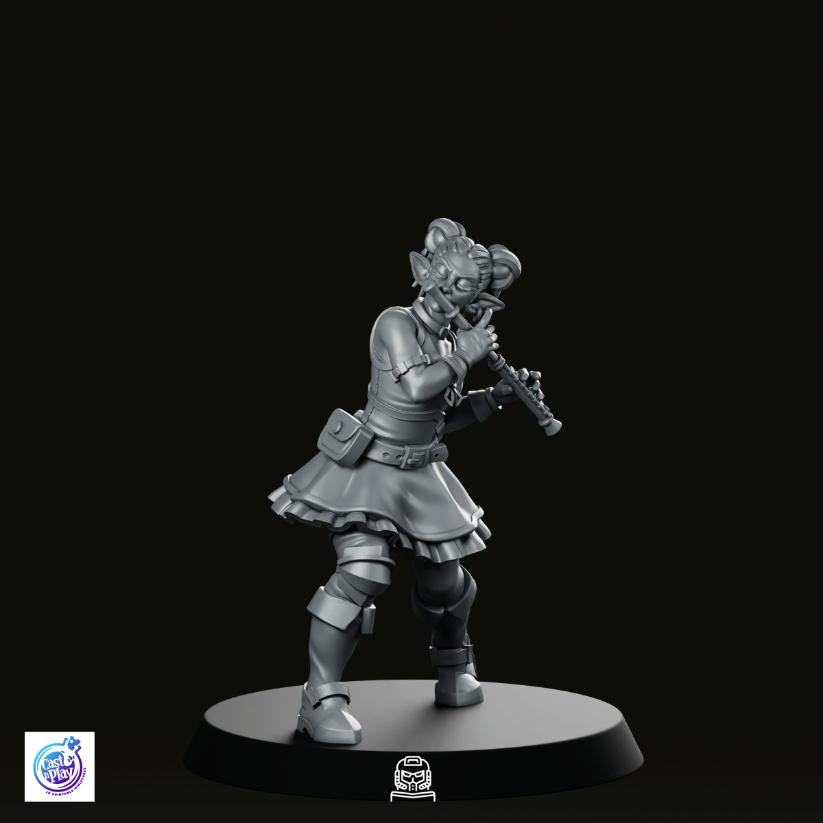 Bard Playing Flute Miniature - CastNPlay - We Print Miniatures