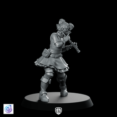Bard Playing Flute Miniature Female Elf Musician - CastNPlay - We Print Miniatures