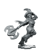 Bard Wielding Axe Miniature Female Fantasy DnD - CastNPlay - We Print Miniatures