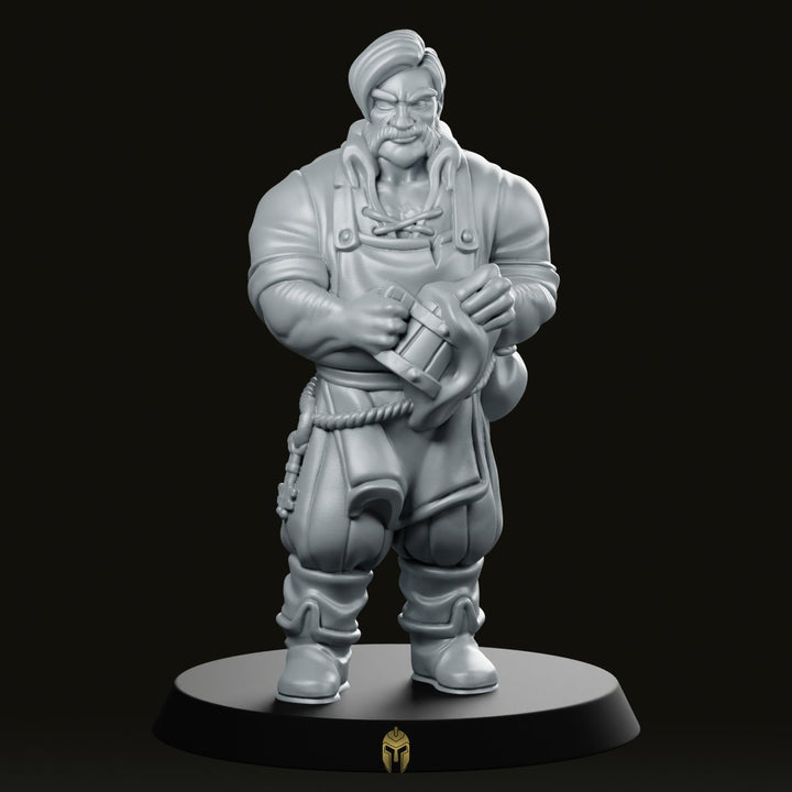 Miniatura de fantasía Tabernero, PNJ de taberna con jarra