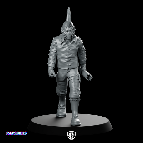 Baron Kaysler CyberPunk Ganger Miniature Punk Mohawk