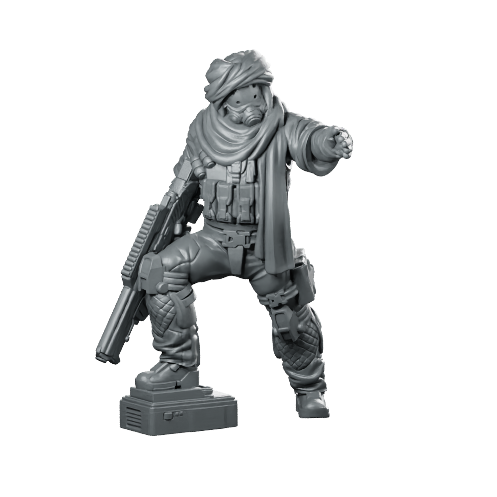 Barq Brigadev4 Miniature Desert Ranger Miniature 360 Spin 01