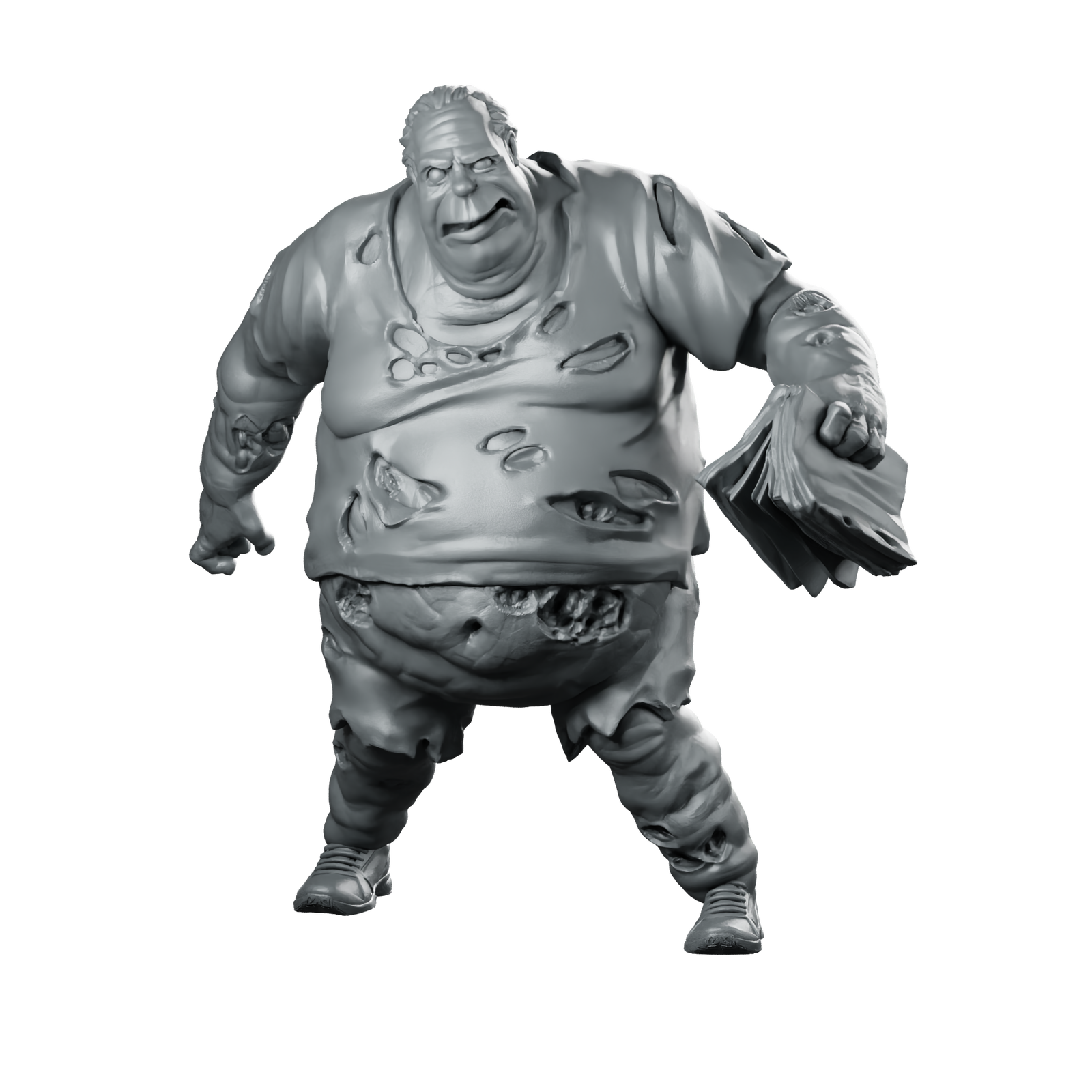 Barry Fanboy Miniature Bloated Zombie Undead Shambler Miniature 360 Spin 01