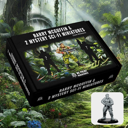 Barry Mcguffin & 2 Scifi Miniatures Mystery Box - Papsikels Miniatures - We Print Miniatures