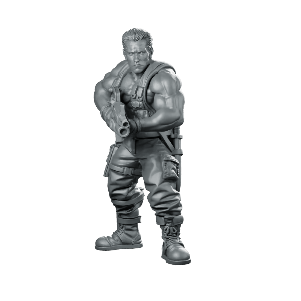 Barry McGuffin Jungle Fighter Miniature Sci - Fi Commando - Papsikels Miniatures - We Print Miniatures