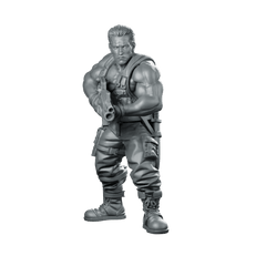 Barry McGuffin Jungle Fighter Miniature Sci - Fi Commando - Papsikels Miniatures - We Print Miniatures