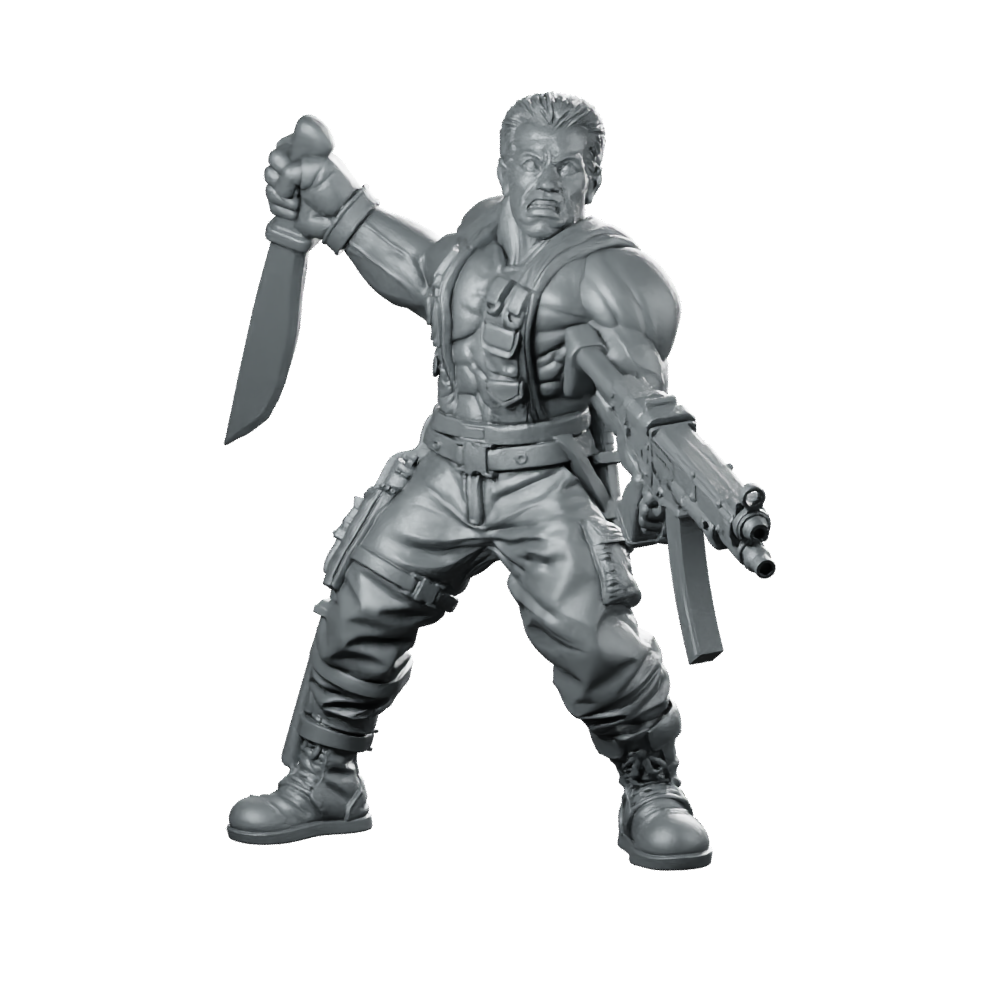 Jungle Hunter Barry Mcguffin Miniature Sci-Fi Soldier Miniature 360 Spin 01