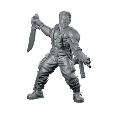 Jungle Hunter Barry Mcguffin Miniature Sci-Fi Soldier Miniature 360 Spin 01