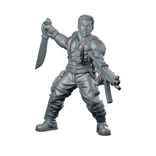 Jungle Hunter Barry Mcguffin Miniature Sci-Fi Soldier Miniature 360 Spin 01