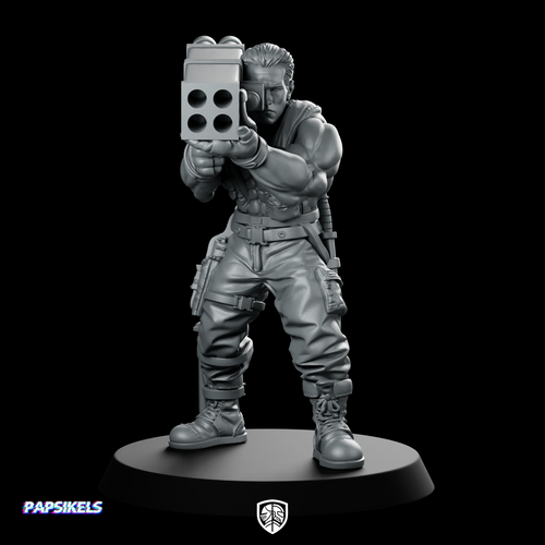 Barry Mcguffin Rocket Launcher Miniature Jungle Fighter