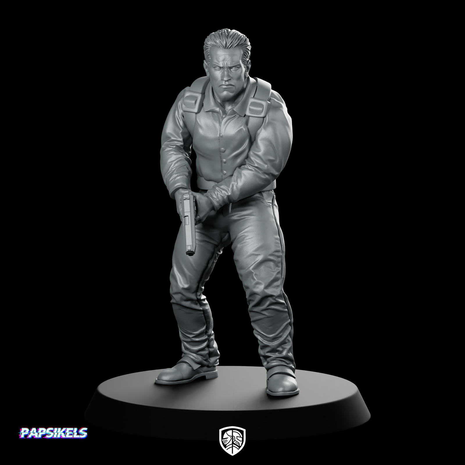 Barry McGuffin Undercover Cop Miniature Sci-Fi Cyberpunk Pistol