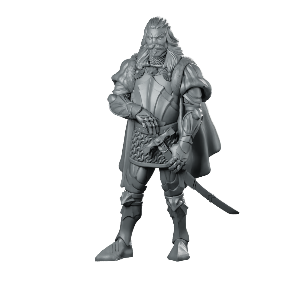 4 Bartholomew Miniature Veteran Knight Armoured Commander Hero Miniature 360 Spin 01