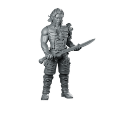 Male Hero Basch Fighter Miniature Sword Warrior Miniature 360 Spin 01