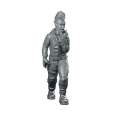 Arjur Abrenika Ganger Miniature Punk Sci-Fi Cyberpunk Miniature 360 Spin 01