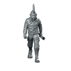 Baron Kaysler CyberPunk Ganger Miniature Punk Mohawk Miniature 360 Spin 01