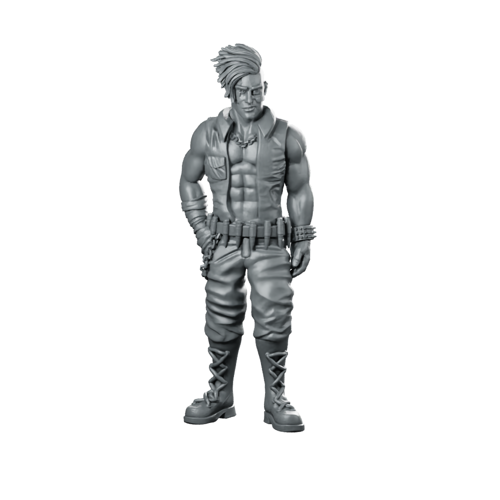 Jejormar Viray CyberPunk Miniature Punk Gang Hero Sci-fi Miniature 360 Spin 01