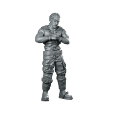 Menard of Brivia CyberPunk Ganger Miniature Brawler Miniature 360 Spin 01
