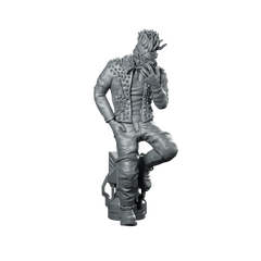 Richie Gutcherez Cyberpunk Miniature Punk Soldier Hero Miniature 360 Spin 01