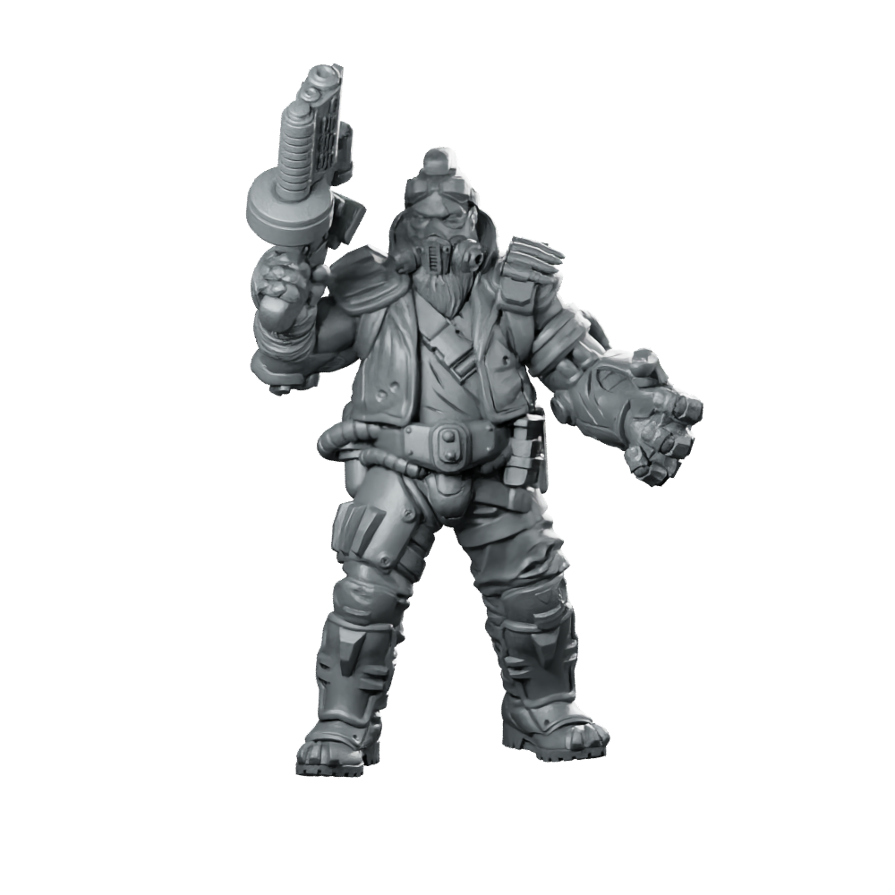 Batang City Jail Mercenary Miniature Sci-Fi Outlaw Miniature 360 Spin 01
