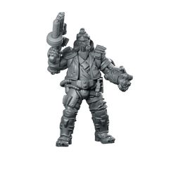 Batang City Jail Mercenary Miniature Sci-Fi Outlaw Miniature 360 Spin 01