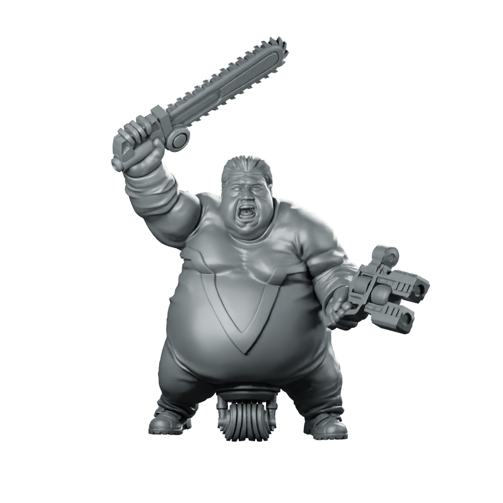Batchoy Ex Convict Master Nachos Chainsaw Gunner - Papsikels Miniatures - We Print Miniatures