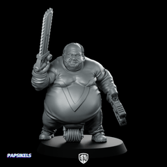 Batchoy Ex Convict Papa Jayjay Cyberwheel Enforcer - Papsikels Miniatures - We Print Miniatures